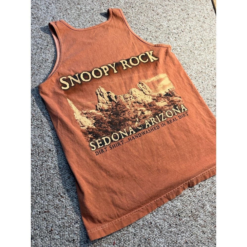 Vintage Real Dirt Shirt Sedona Arizona Snoopy Rock Tank Top Size Medium
